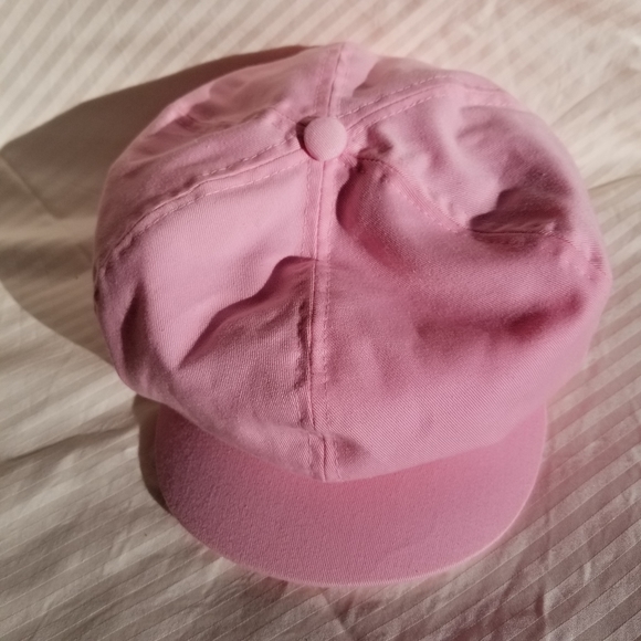 Baby Pink Cabbie Hat - Poofy Cap! - Picture 5 of 8